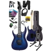 Yüksek Kaliteli Elektro Gitar - Blue Rosewood Klavye HH
