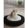 Yumuşak Peluş Kedi ve Köpek Yatağı - 50x50 cm (Siyah)