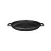 Yuvarlak Döküm Izgara Tava - 30 cm, Metal Kulplu