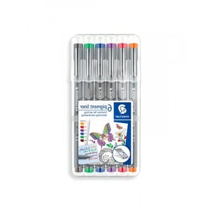 0.3 mm Uç Kalınlığında Pigment Liner Seti, 6lı Karışık Renk
