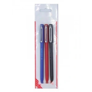 0.7 mm Yağ Bazlı Kapaklı Roller Kalem - Siyah-Kırmızı-Mavi
