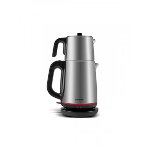 1 Litre Kapasiteli Çelik Demlikli Çay Makinesi