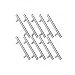 10 Adet Pürüzsüz İnox Metal Kulp - 96 mm Uzunluk