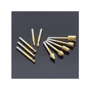 10 Parça Titanyum Freze Uç Seti - 3mm Şaft