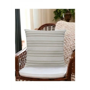 %100 Pamuklu Bohem Tasarım Kırlent Kılıfı 45x45 cm Krem Bej-Yeşil