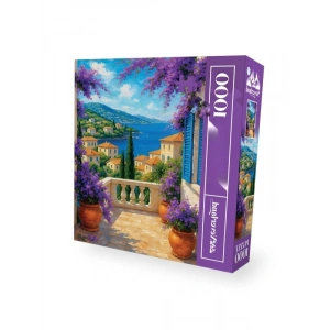1000 Parça Begonvilli Deniz Manzarası Puzzle