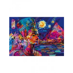 1000 Parça Nefertiti Temalı Puzzle - Canlı Renkler