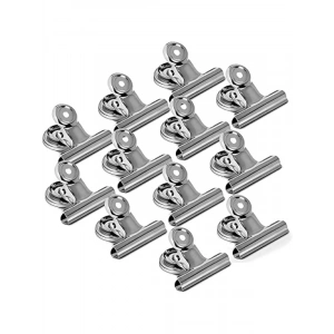 12 Adet Mıknatıslı Mandallı Buzdolabı Magnet - Fotoğraf ve Evrak Tutucu