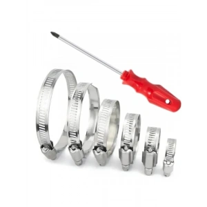 12 Adet Paslanmaz Çelik Hortum Kelepçesi Kiti, 1/4-2 inç (6-51 mm) Ayarlanabilir