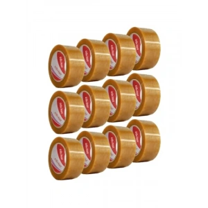 12 Adet Şeffaf Koli Bandı 45mm Genişlik, 100m Uzunluk