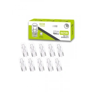 12V 5W Sarı Otomobil Ampulü - W5W T10 ECCO Series (10 Adet)