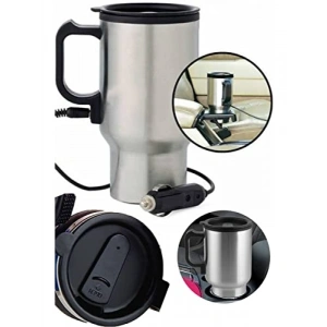 12V Çakmak Girişi ile Çelik Su Isıtıcı Termos Bardak (400 ml)