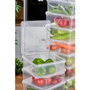 15li Şeffaf Saklama Kabı Seti - 10 Adet 500ml ve 5 Adet 2500ml