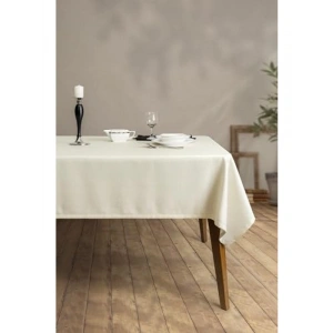 150x300 cm Ekru Renkli Polyester Masa Örtüsü
