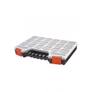 18 Bölmeli Şeffaf Kapaklı Mega Organizer Kutu, 32.5 x 24.5 x 5 cm