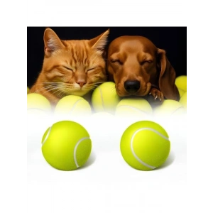 2li Kedi ve Köpek Tenis Topu - 7.5 cm