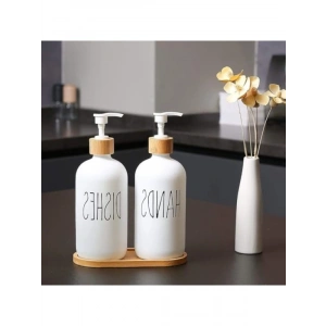 2li Modern Cam Sıvı Sabunluk Seti (Doldurulabilir, Pompalı)