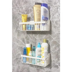 2li Yapışkanlı Banyo Rafı, Duş ve Küvet Düzenleyici