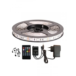 2 Metre RGB Şerit LED Seti - Sese Duyarlı Kumandalı