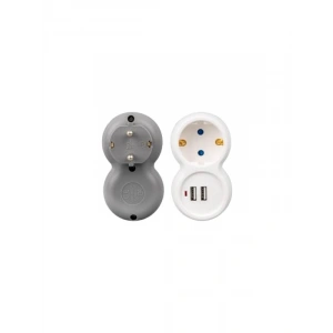 2 USB’li Çocuk Korumalı Tekli Priz - 16AH, 3680W
