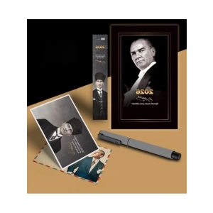 2026 Yılı İçin Atatürk Temalı Ajanda ve Ayraç Kartpostal Kalem