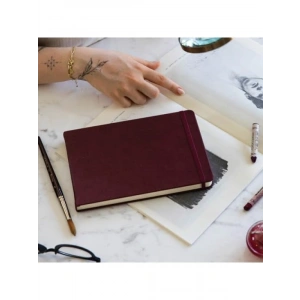 21x15 cm Sert Kapak 80 Yaprak Eskiz Defteri, Bordo