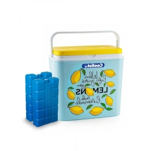 24 Litre Limon Desenli Buzluk, 2 Adet Buz Kaseti