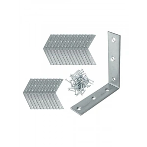 25 ADET Metal Köşebent, 60x60x15 mm, Duvar Sabitleme ve Bağlantı Aparatı