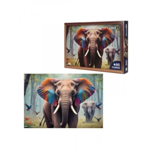 250 Parça Fil Temalı Puzzle, Farklı Yaş Gruplarına Uygun
