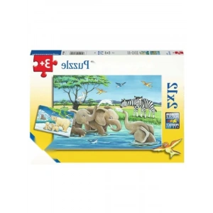 2x12 Parça Yavru Hayvanlar Puzzle Seti