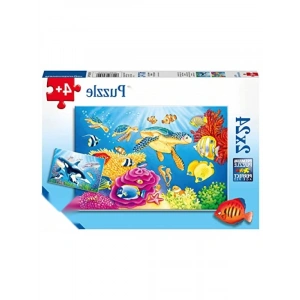 2x24 Parça Sualtı Temalı Puzzle, 3+ Yaş için Renkli Tasarım