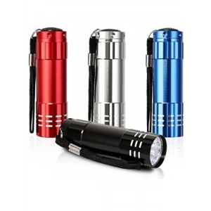 3 Adet Mini Metal Fener - 9 LEDli Acil Durum Aydınlatması