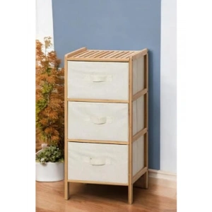 3 Çekmeceli Bambu Organizer - Çok Amaçlı Düzenleyici