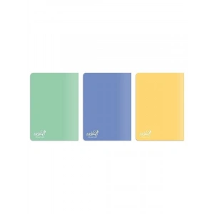 3lü Paket Kareli Defter Seti, Mor, Yeşil ve Sarı Renkler