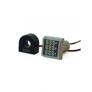 3lü Volt Amper Hertz Ölçüm Cihazı - AC 60-500V, 0-100A, 20-75Hz