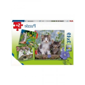 3 X 49 Parça Eğlenceli Puzzle Seti