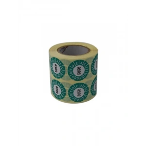 30mm x 30mm Tarih Seçme Etiketi Rulo - 1000 Adet (Yeşil)