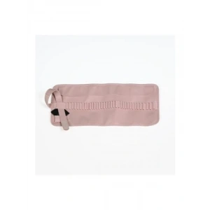 36 Bölümlü Cırt Cırtlı Suni Deri Kalemlik - Pastel Pembe