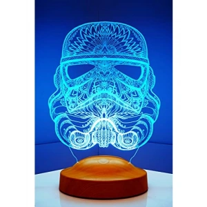 3D Stormtrooper Temalı 3 Boyutlu LED Lamba