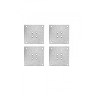 4 Adet Metal Çinko Masa Bağlantı Sacı Düz 7 x 7 cm