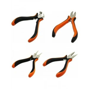4lü Mini El Aletleri Seti, 125 mm Yaylı Pense, Yan Keski ve Kargaburun