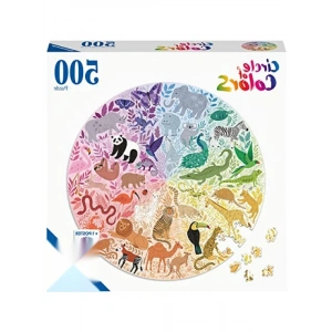 500 Parçalı Renkli Hayvanlar Temalı Daire Puzzle