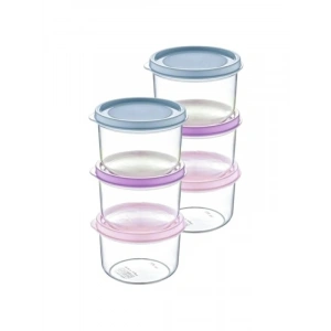 6 Adet Renkli Kapaklı Mini Saklama Kabı - 175 ml, Bulaşık Makinesinde Yıkanabilir