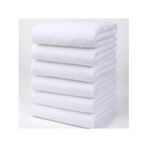 6lı Beyaz Banyo Havlusu - 70x140 cm, %100 Pamuk