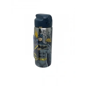 600ml Lisanslı Batman Temalı Paslanmaz Çelik Termos, Pipetli ve Kilitlenebilir