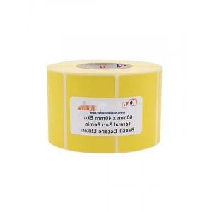 60mm x 40mm Eko Termal İlaç Tarif Etiketi Rulo - 1000 Adet