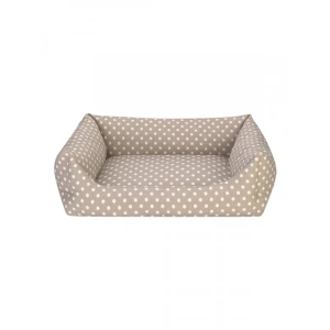 60x70 cm Boyutunda Bej Puantiyeli Köpek Yatağı