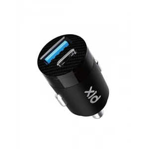 65W PD ve 18W USB-A Çift Portlu Hızlı Araç İçi Şarj Cihazı - Siyah