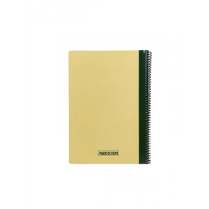 A4 120 Yaprak Çizgili Pet Spiralli Defter - Bej Kapak