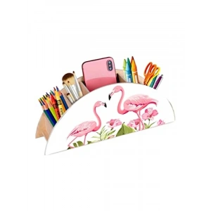 Ahşap Flamingo Tasarımlı Kalemlik